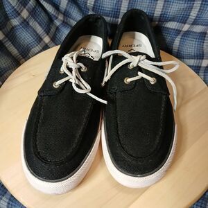 Sperry Men's Black Canvas Shoes Sz 11.5